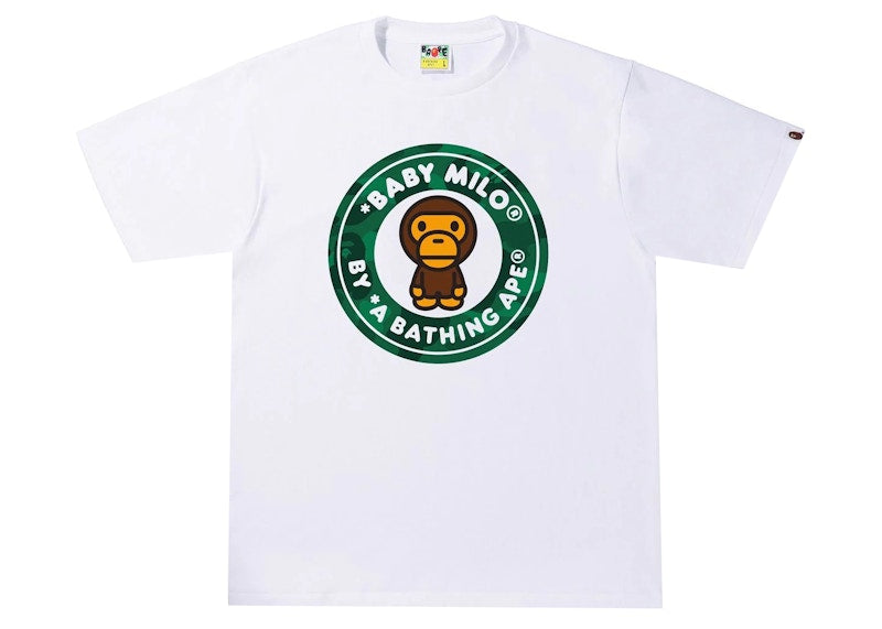 BAPE Color Camo Milo Busy Works Tee White/Green
