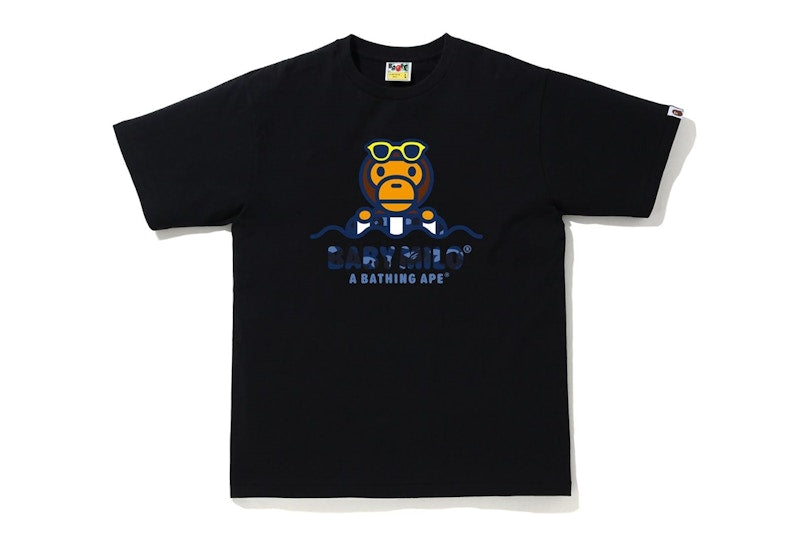 BAPE Color Camo Milo Float Summer T-shirt Black/Blue