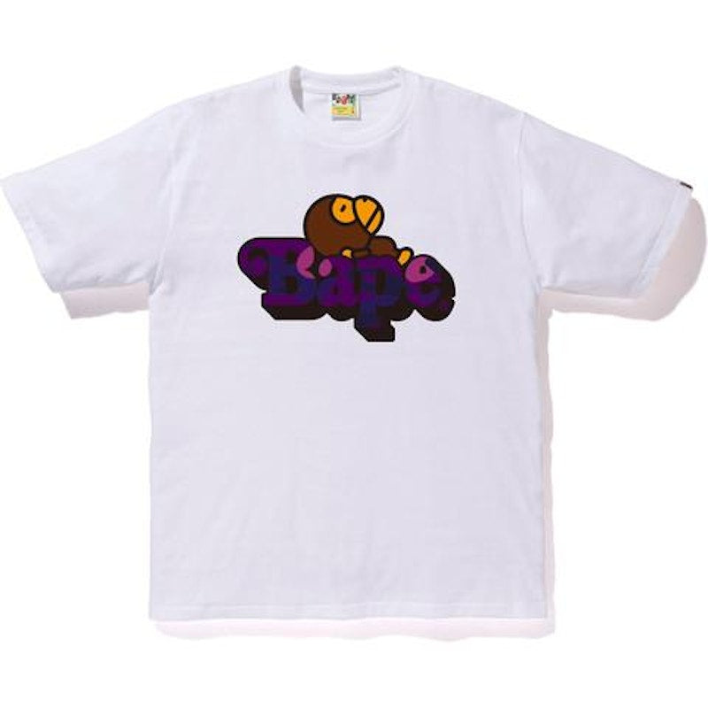 BAPE Color Camo Milo On Bape T-shirt White/Purple