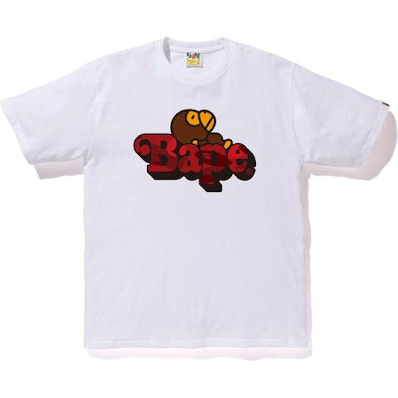 BAPE Color Camo Milo On Bape T-shirt White/Red