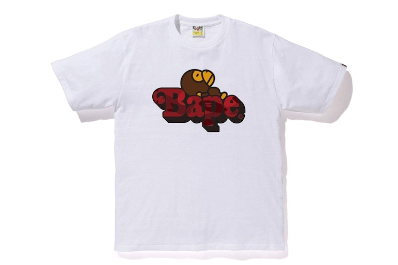 BAPE Color Camo Milo On Bape Tee White/Red