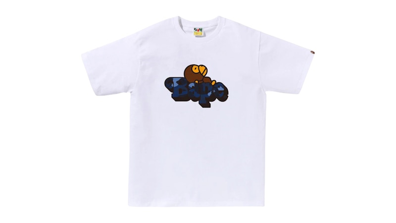 BAPE Color Camo Milo On Tee White/Navy