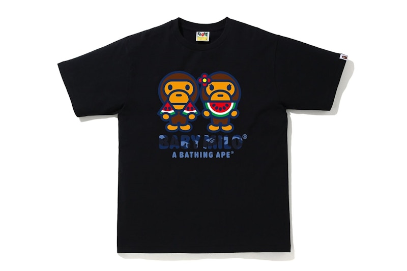 BAPE Color Camo Milo Watermelon Summer T-shirt Black/Blue
