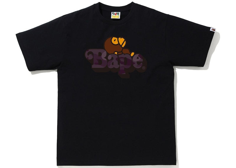 BAPE Color Camo Milo on Bape Tee Black/Burgundy