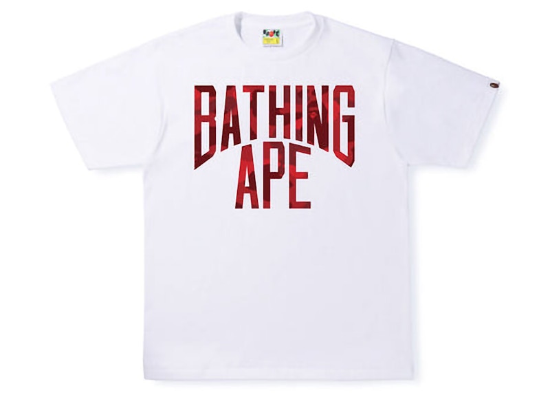 BAPE Color Camo NYC Logo Tee (SS22) White Red