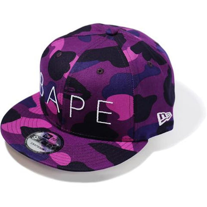 BAPE Color Camo New Era Snap Back Cap Purple