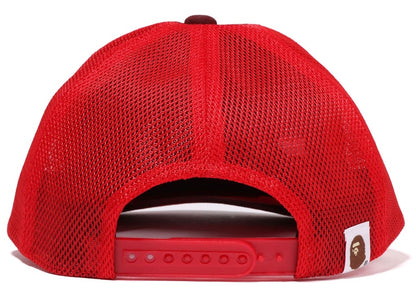 BAPE Color Camo Nyc Logo Mesh Cap (FW22) Red