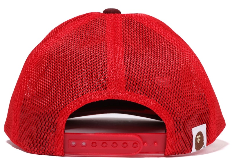 BAPE Color Camo Nyc Logo Mesh Cap (FW22) Red