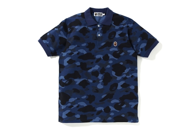 BAPE Color Camo One Point Polo Blue