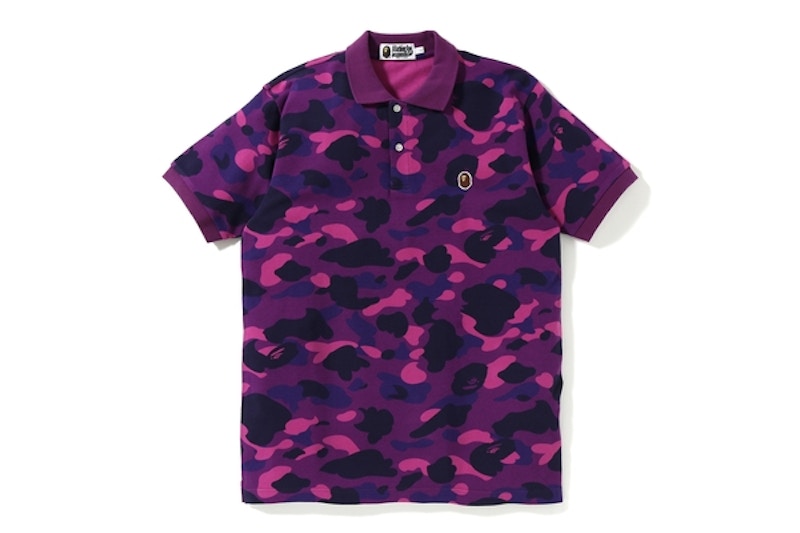 BAPE Color Camo One Point Polo Purple