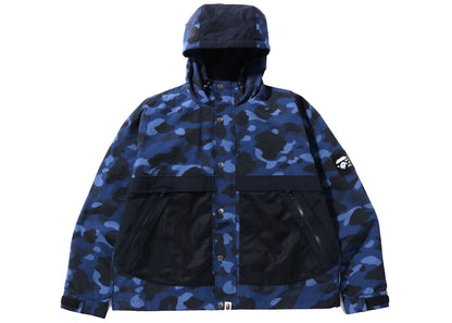 BAPE Color Camo Relaxed Fit Hoodie Jacket Navy