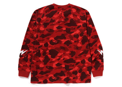 BAPE Color Camo Relaxed Fit L/S Tee Red