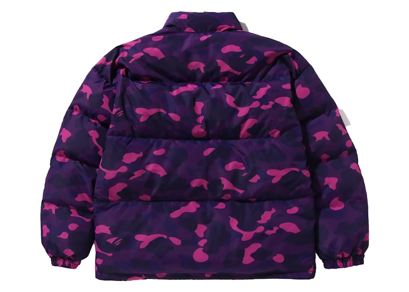 BAPE Color Camo Reversible Down Jacket Purple