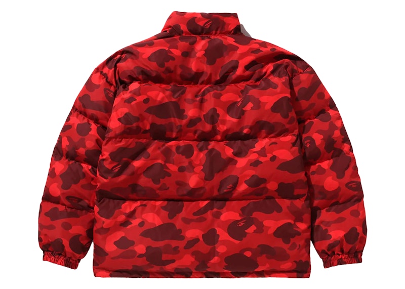 BAPE Color Camo Reversible Down Jacket Red