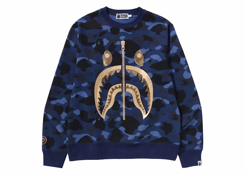 BAPE Color Camo Shark Crewneck (SS24) Navy