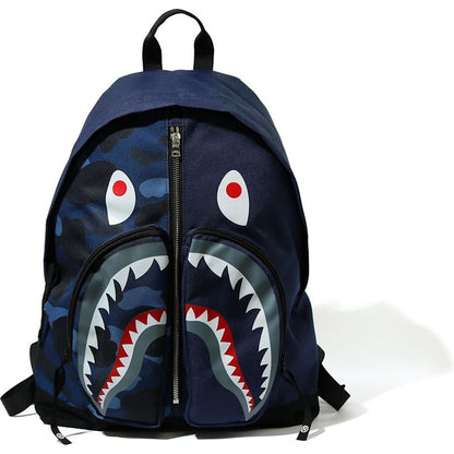 BAPE Color Camo Shark Day Pack (FW20) Navy