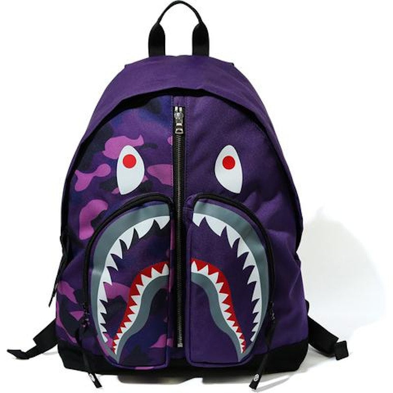 BAPE Color Camo Shark Day Pack (FW20) Purple
