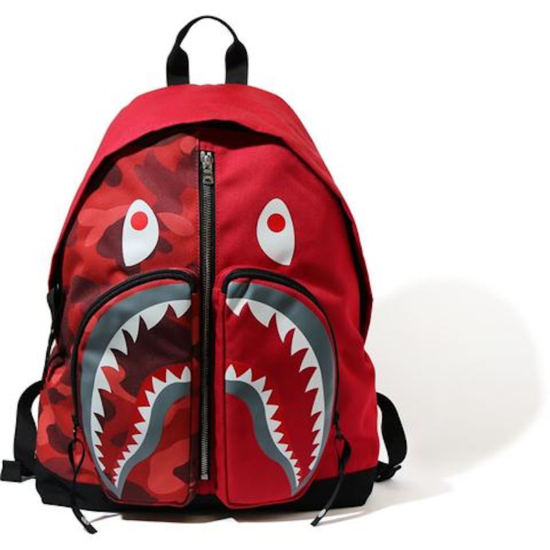 BAPE Color Camo Shark Day Pack (FW20) Red