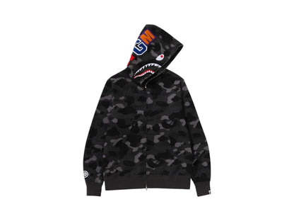 BAPE Color Camo Shark Full Zip Hoodie (FW24) Black