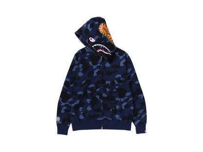 BAPE Color Camo Shark Full Zip Hoodie (FW24) Navy