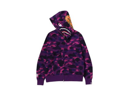 BAPE Color Camo Shark Full Zip Hoodie (FW24) Purple