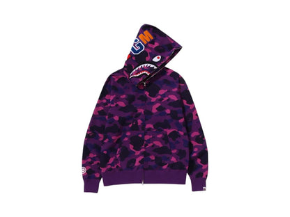 BAPE Color Camo Shark Full Zip Hoodie (FW24) Purple
