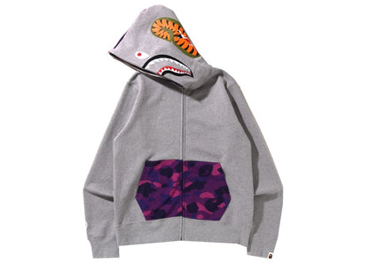 BAPE Color Camo Shark Full Zip Hoodie (SS22) Gray