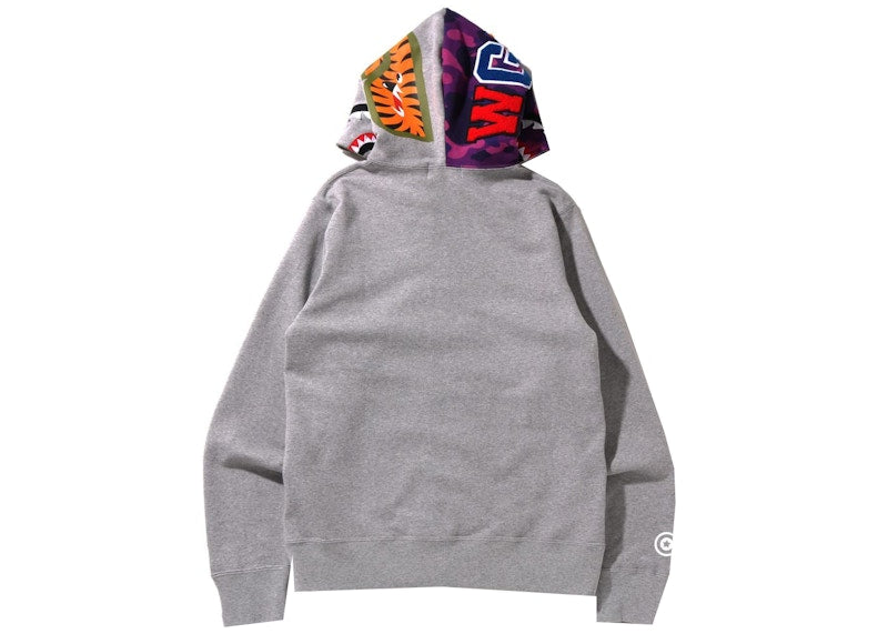BAPE Color Camo Shark Full Zip Hoodie (SS22) Gray