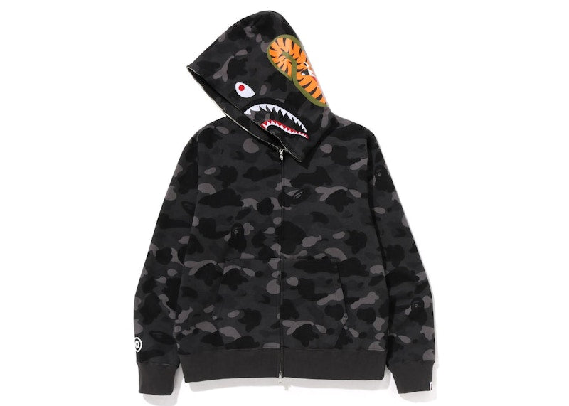 BAPE Color Camo Shark Full Zip Hoodie Black