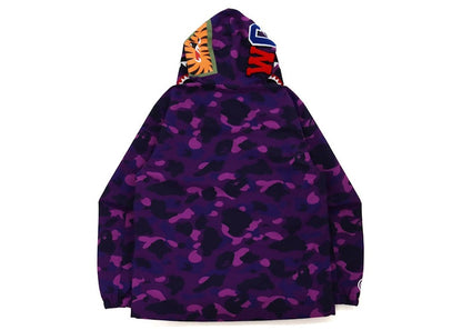 BAPE Color Camo Shark Hoodie Shirt (FW21) Purple