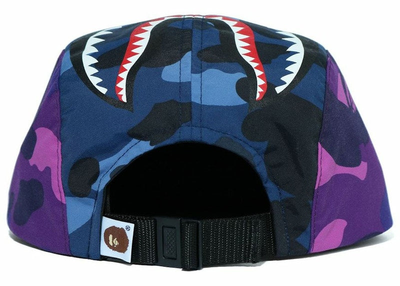 BAPE Color Camo Shark Jet Cap Navy