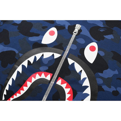 BAPE Color Camo Shark L/S Tee Blue