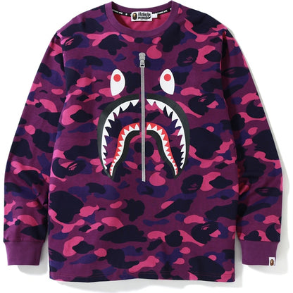 BAPE Color Camo Shark L/S Tee Purple