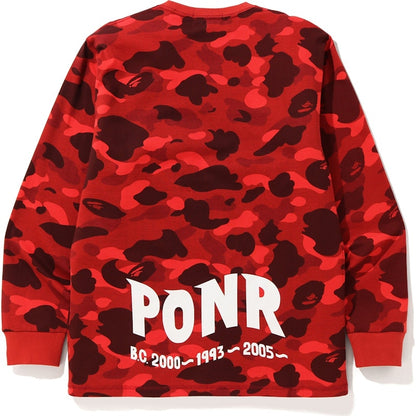 BAPE Color Camo Shark L/S Tee Red