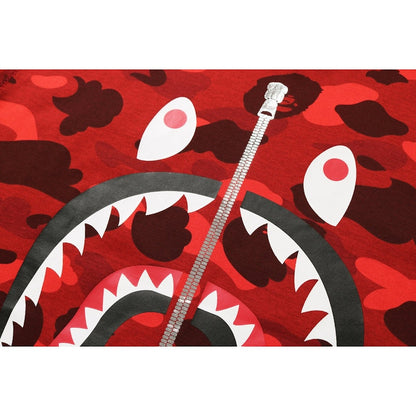 BAPE Color Camo Shark L/S Tee Red