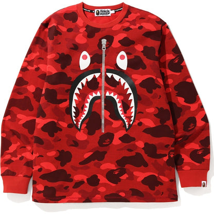 BAPE Color Camo Shark L/S Tee Red