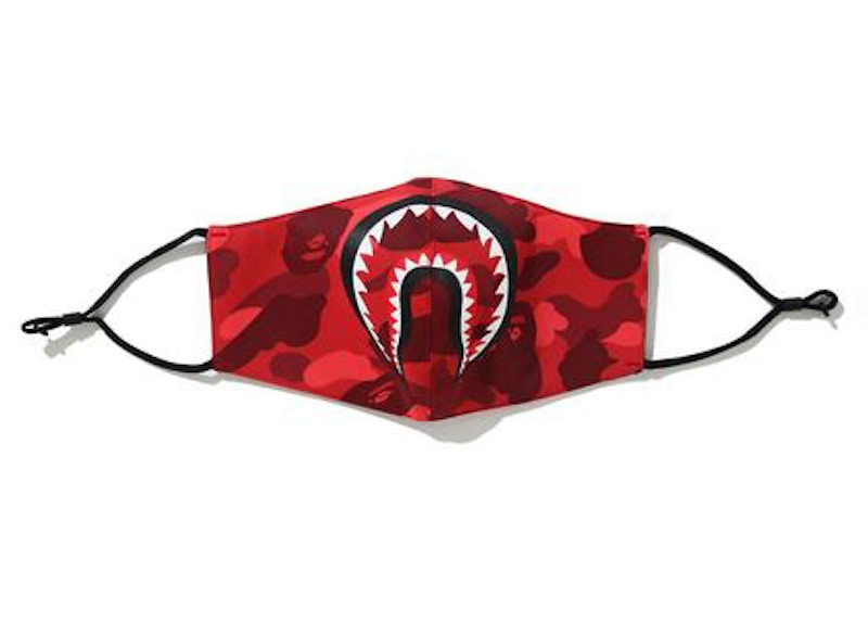 BAPE Color Camo Shark Mask (SS21) Red