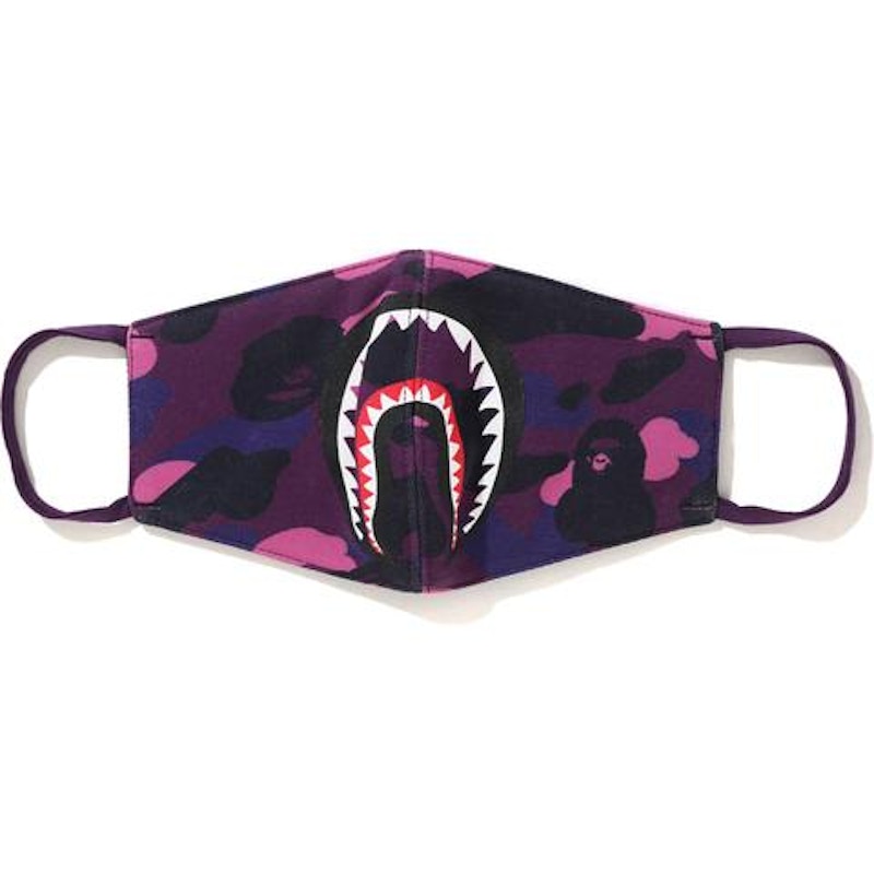BAPE Color Camo Shark Mask (SS21) Purple