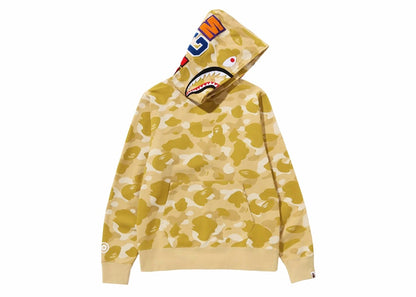 BAPE Color Camo Shark Pullover Hoodie Yellow