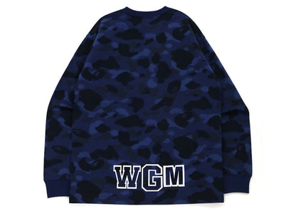 BAPE Color Camo Shark Relaxed Fit L/S Tee Navy