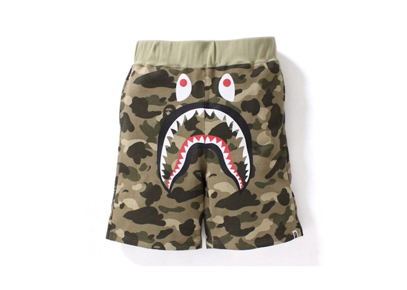 BAPE Color Camo Shark Sweat Shorts Beige