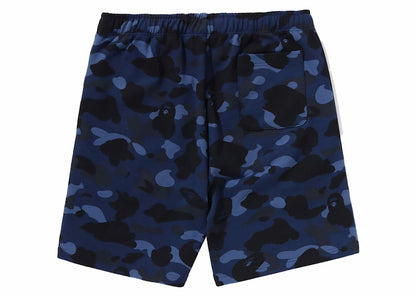 BAPE Color Camo Shark Sweat Shorts (SS24) Navy