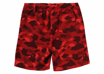 BAPE Color Camo Shark Sweat Shorts (SS24) Red