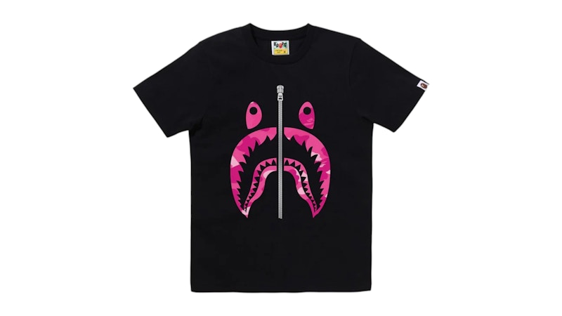 BAPE Color Camo Shark Tee Black Pink