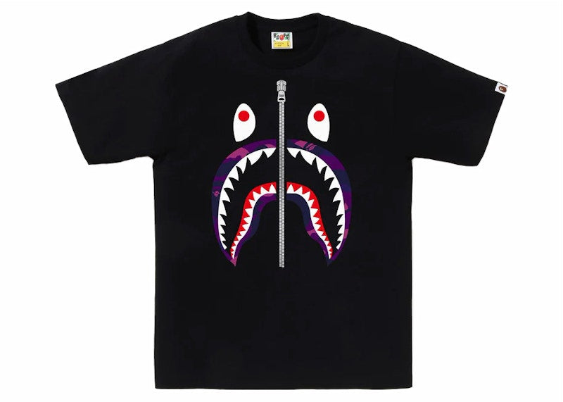 BAPE Color Camo Shark Tee Black/Purple