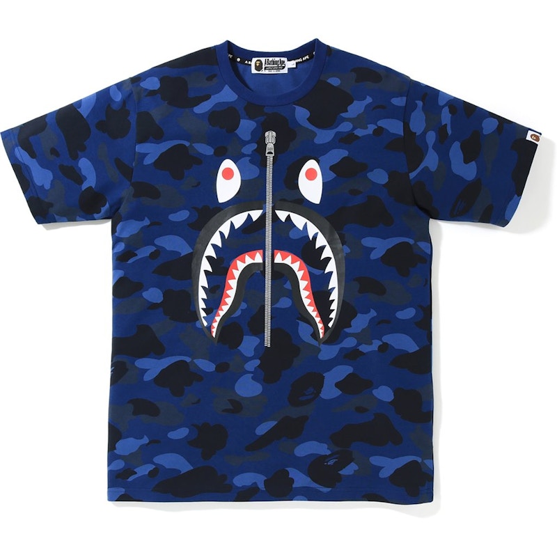 BAPE Color Camo Shark Tee Blue