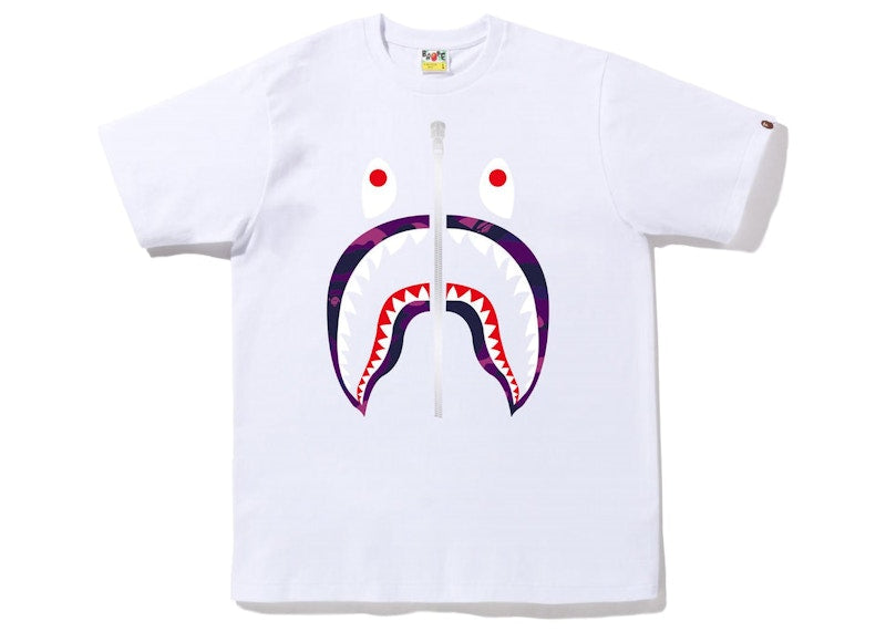 BAPE Color Camo Shark Tee (FW22) White Purple