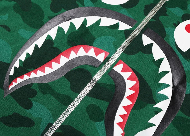 BAPE Color Camo Shark Tee Green