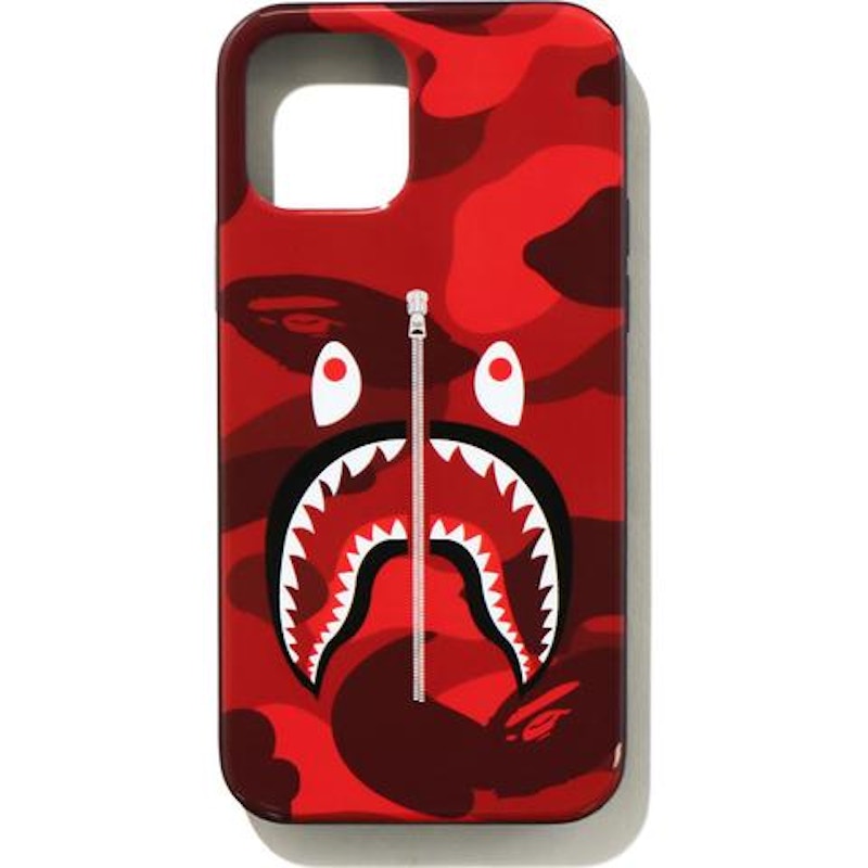 BAPE Color Camo Shark iPhone 12/12 Pro Case Red