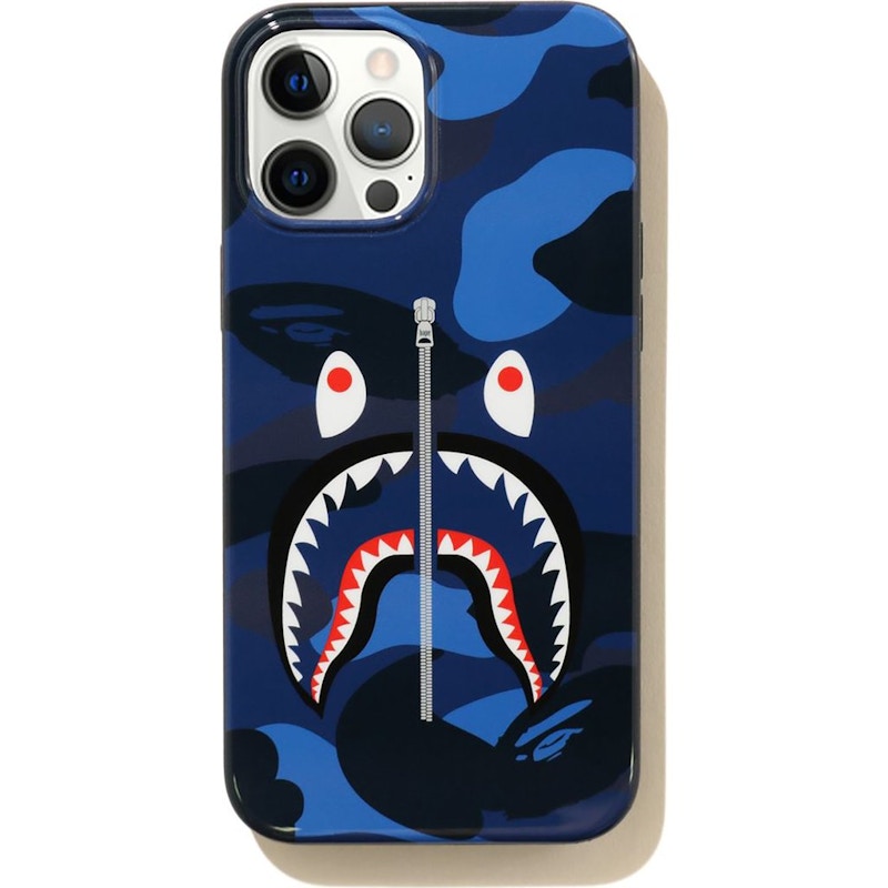 BAPE Color Camo Shark iPhone 12 Pro Max Case Navy